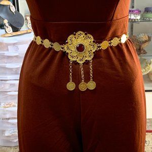 Belly Chains for Women Gold Color Turkish Coins Belt Jewelry Middle East